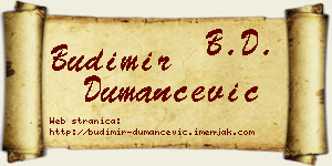 Budimir Dumančević vizit kartica
